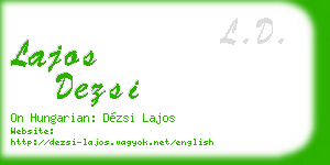 lajos dezsi business card